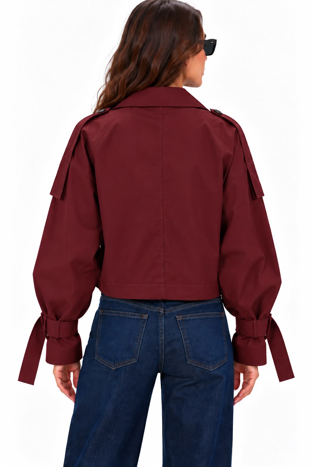 Cropped trench coat 13367