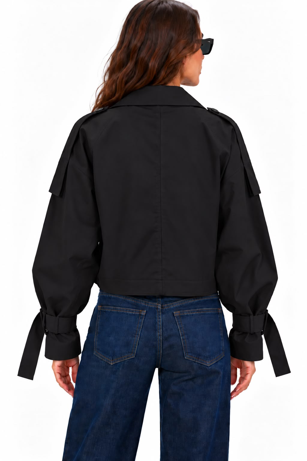 Cropped trench coat 13367