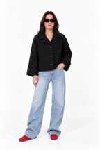 Speckled button jacket 10541