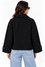 Speckled button jacket 10541