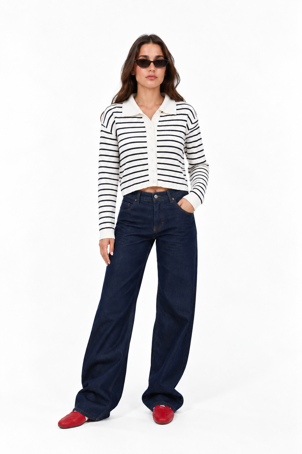 KNIT STRIPED CARDIGAN 13382