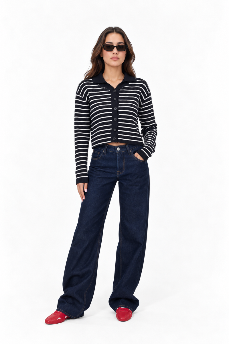 KNIT STRIPED CARDIGAN 13382