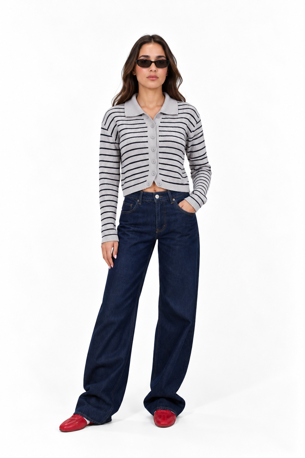 KNIT STRIPED CARDIGAN 13382