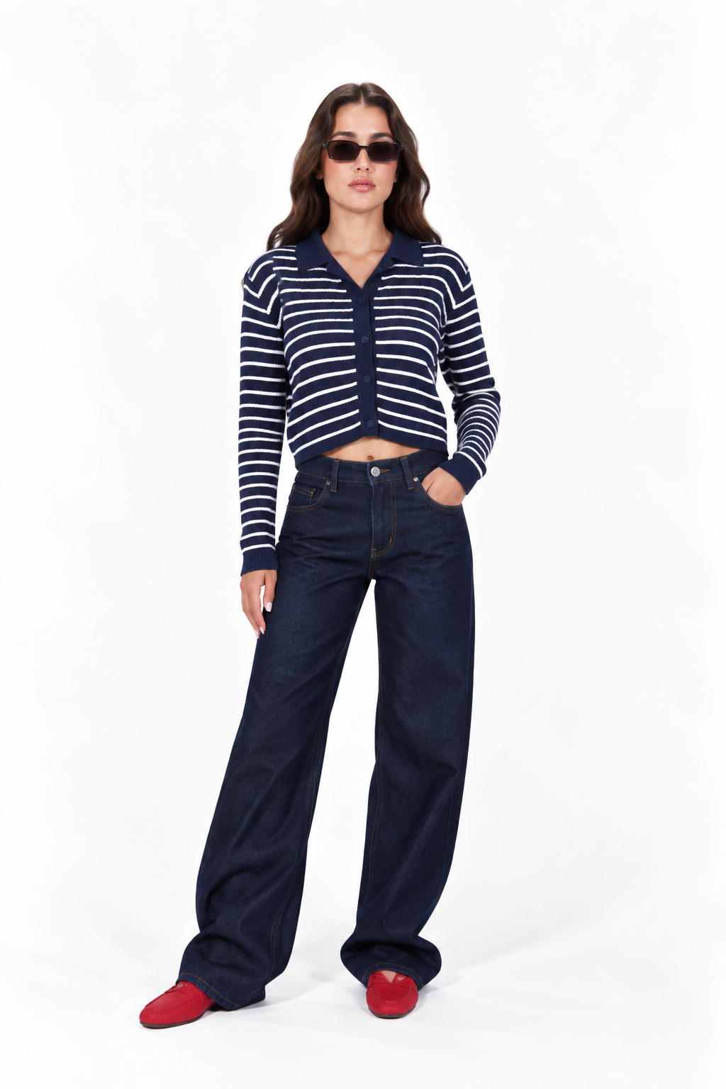 KNIT STRIPED CARDIGAN 13382