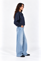 Button-up denim jacket 13438