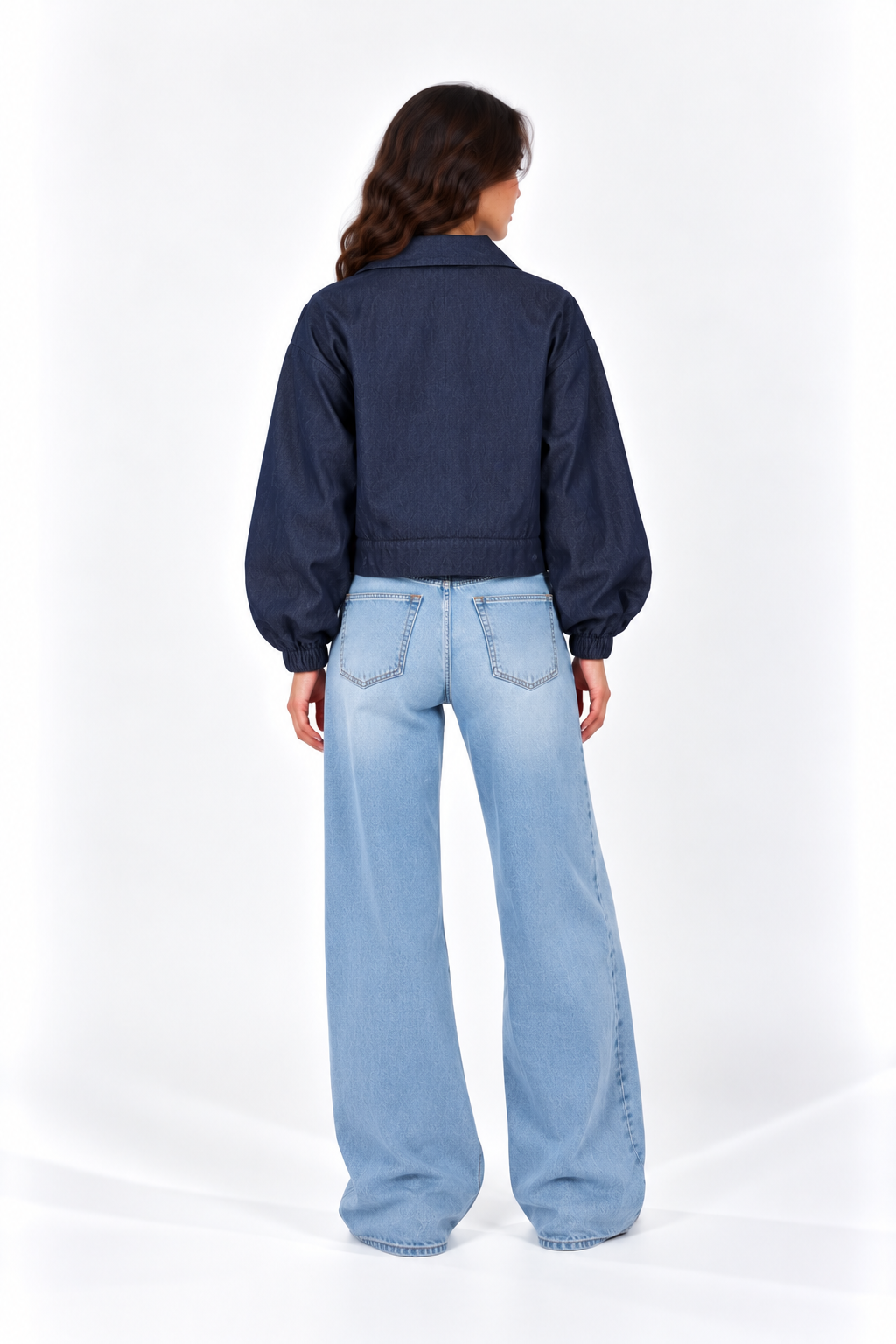 Button-up denim jacket 13438