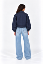 Button-up denim jacket 13438