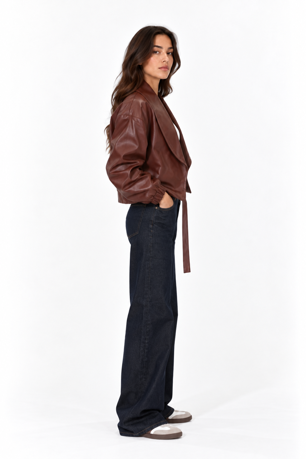 Wrap collar jacket 13440