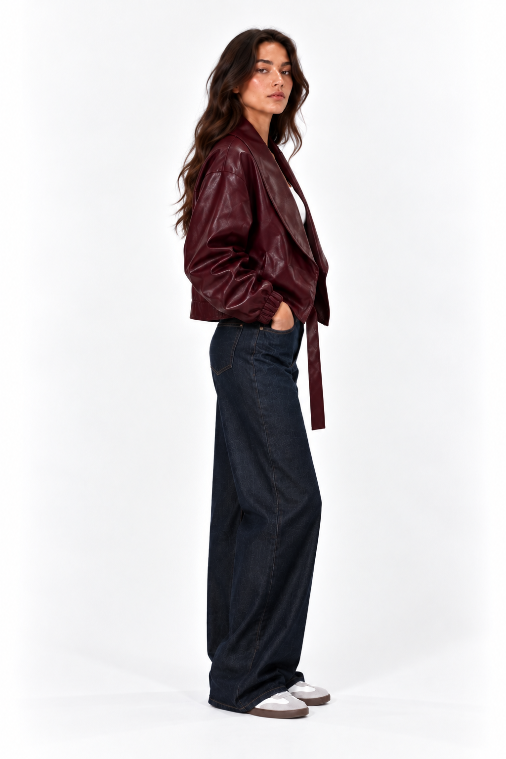 Wrap collar jacket 13440