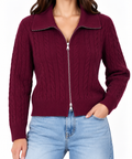 Braided full zipper jacket 13476