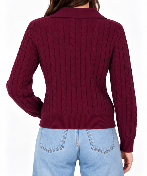 Braided full zipper jacket 13476
