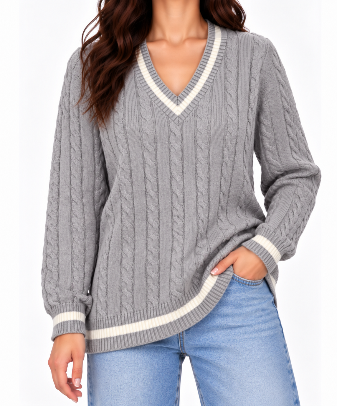 v neck pullover 13439