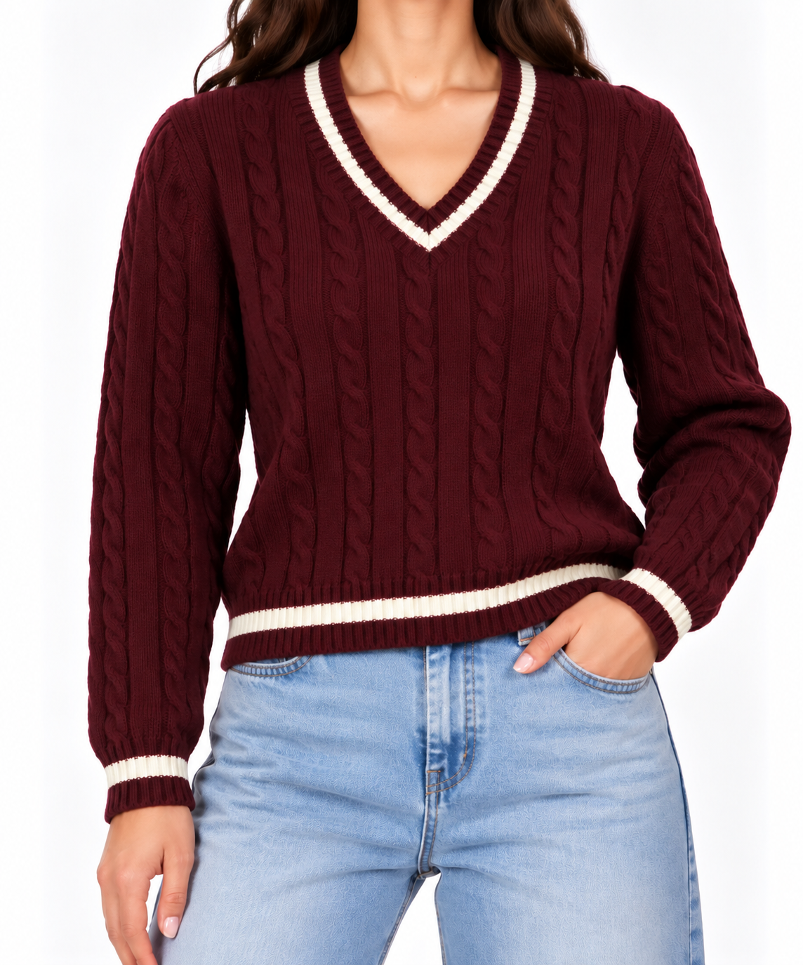 v neck pullover 13439