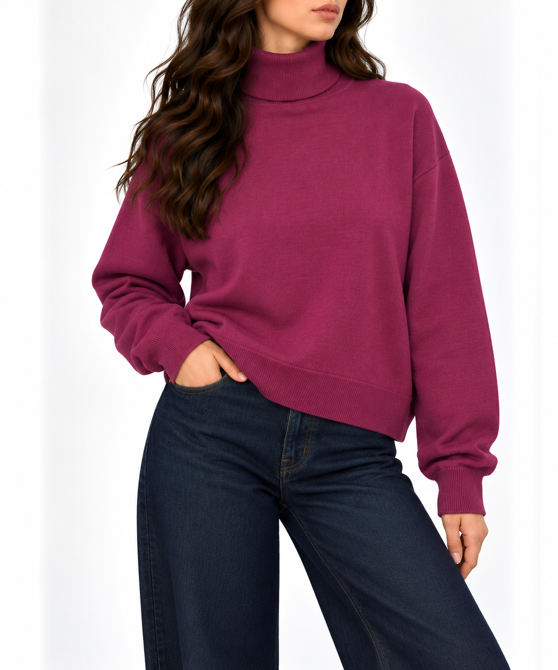 High neck pullover 13376