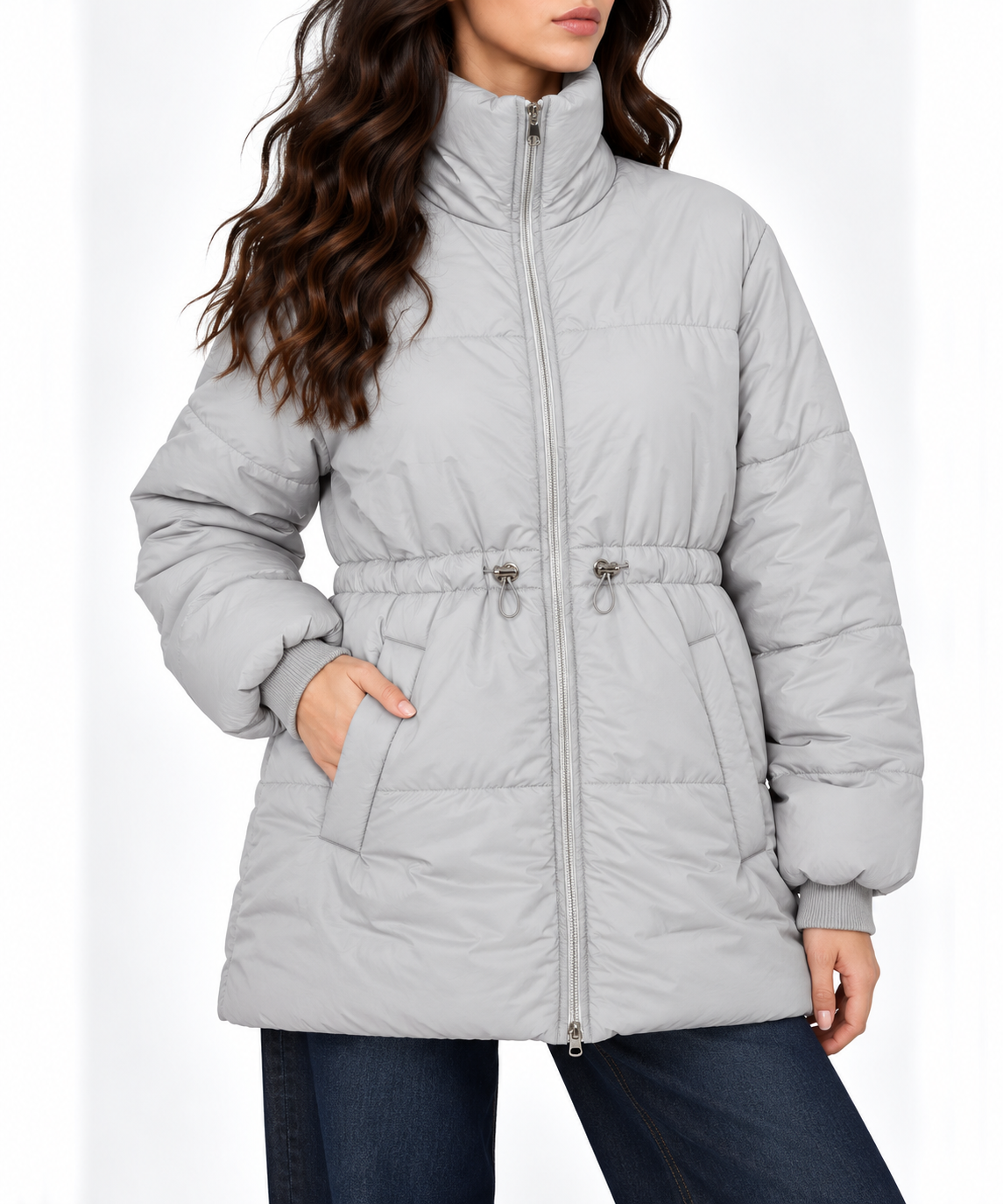 Fitted-waist puffer jacket 9306