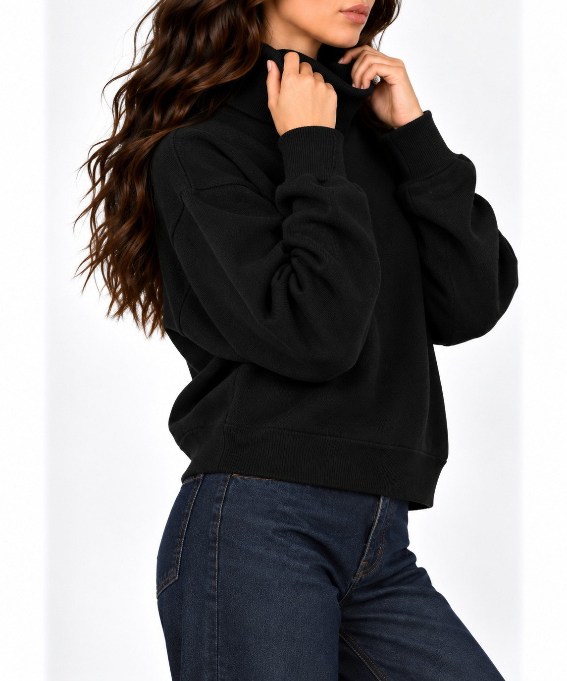High neck pullover 13376