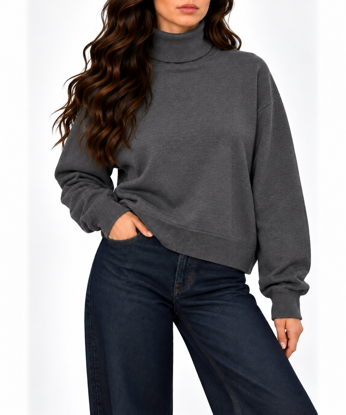 High neck pullover 13376