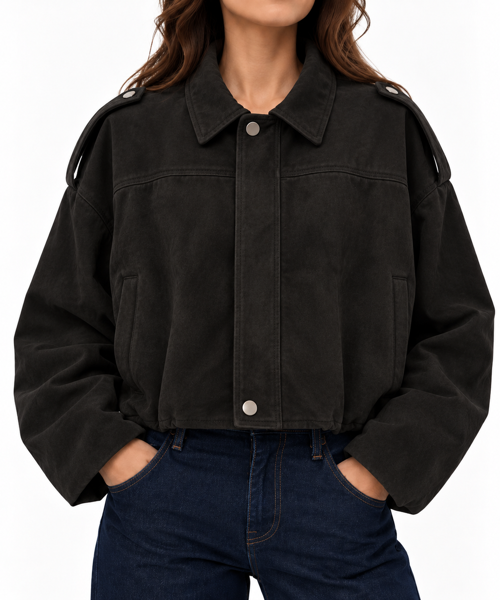 Suede cropped jacket 9400