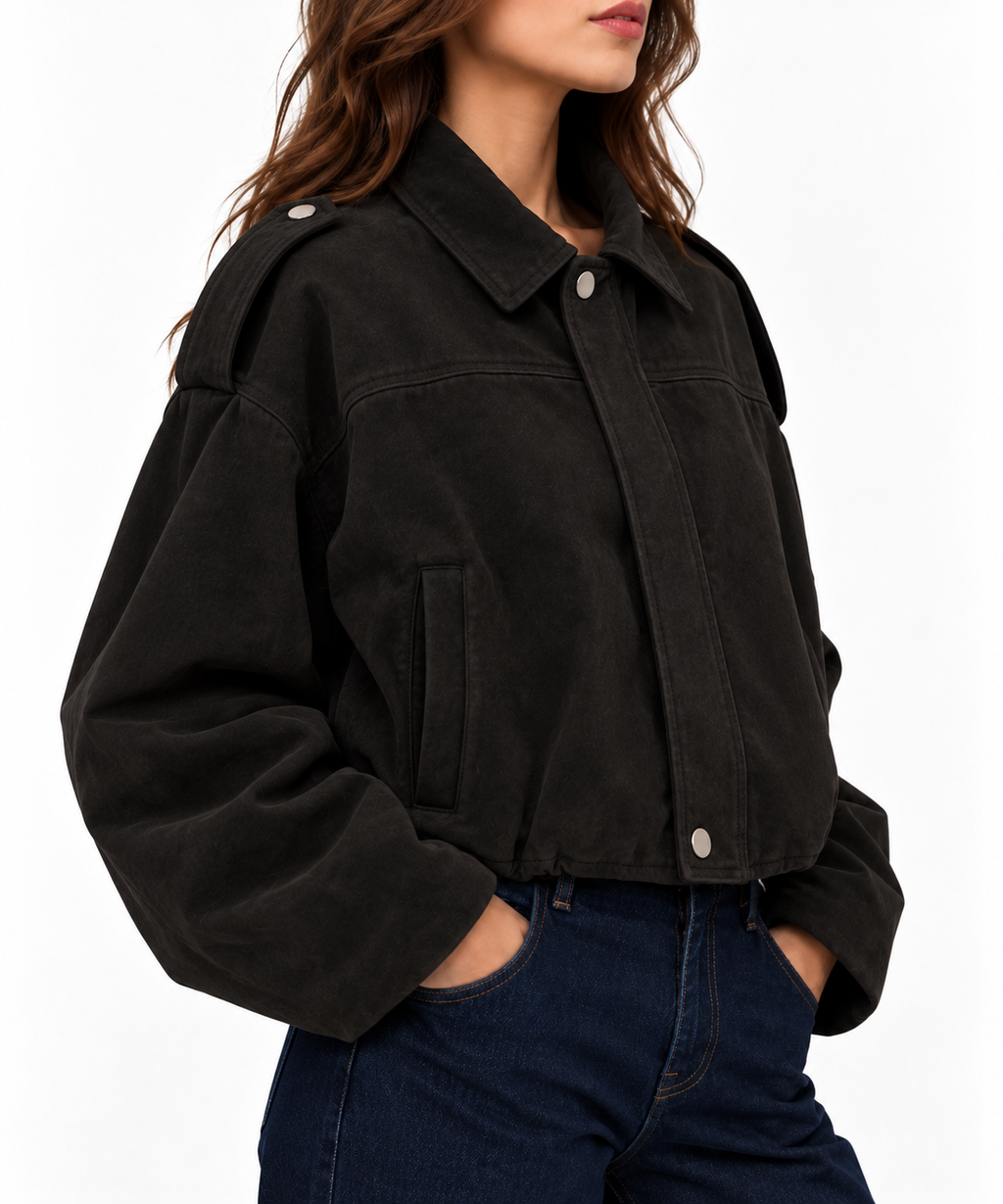 Suede cropped jacket 9400