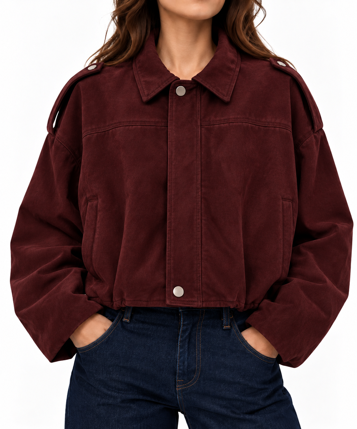 Suede cropped jacket 9400