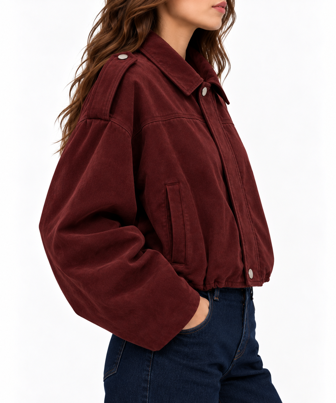 Suede cropped jacket 9400