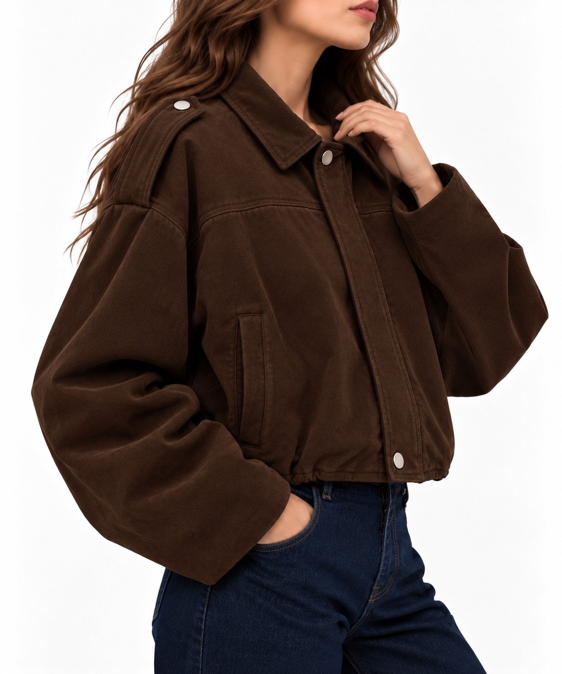 Suede cropped jacket 9400