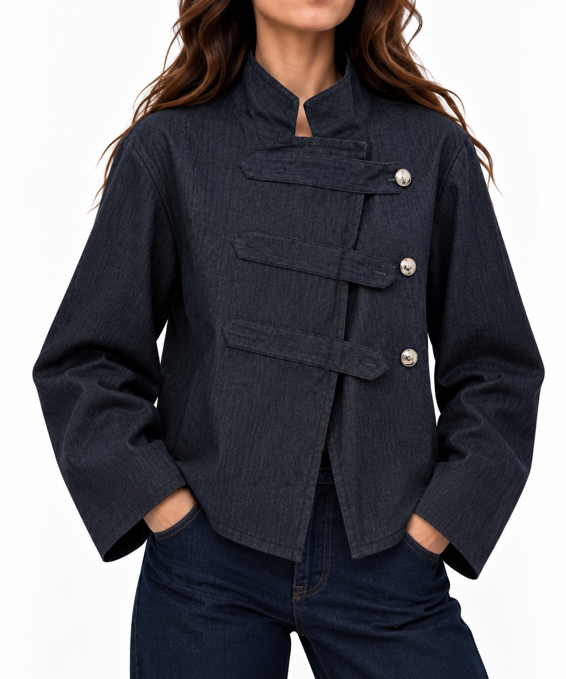 Asymmetric jacket 13338
