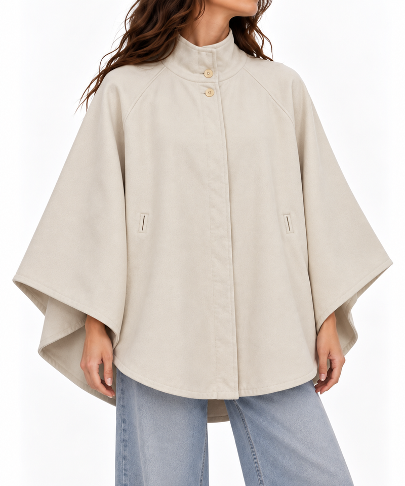 Oversized Belted Cape Coat 13603
