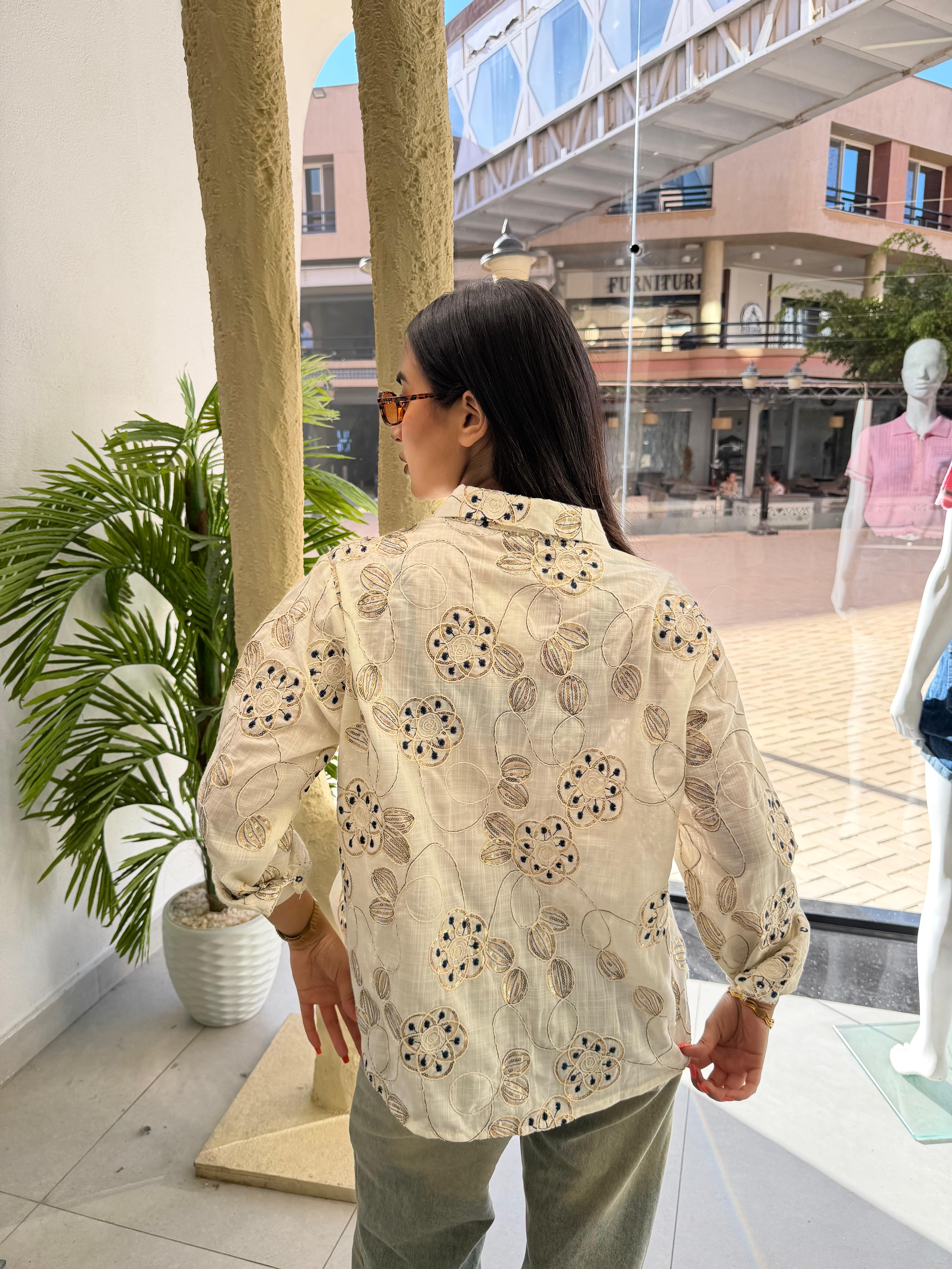 Floral Embroidered Chemise
