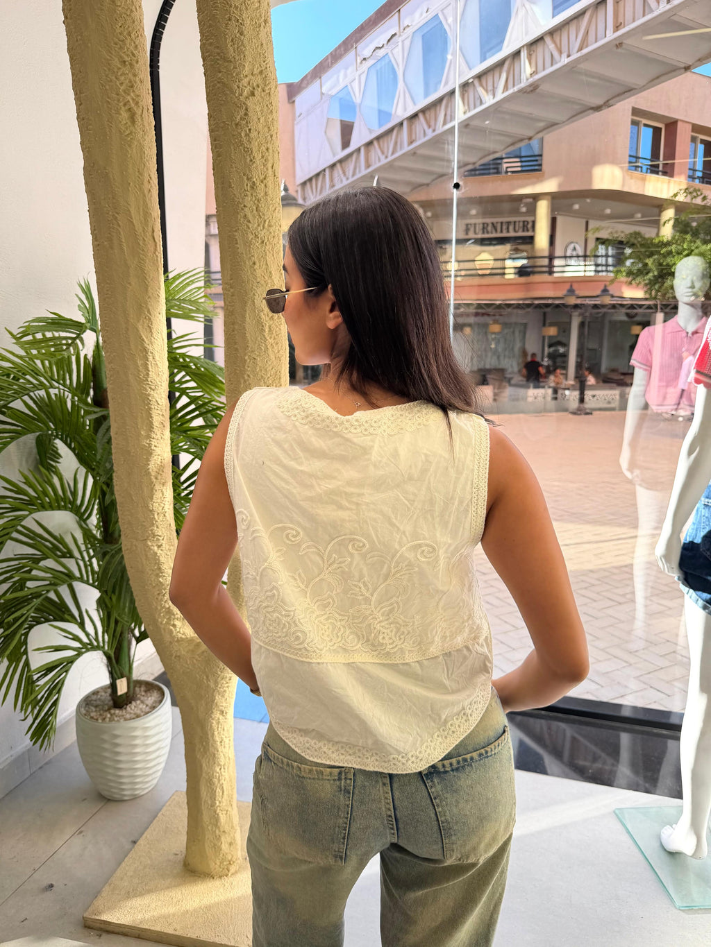 Pearl White Vest