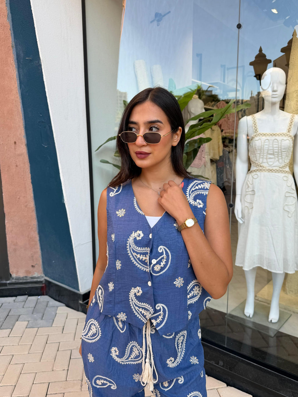Paisley Blue Vest