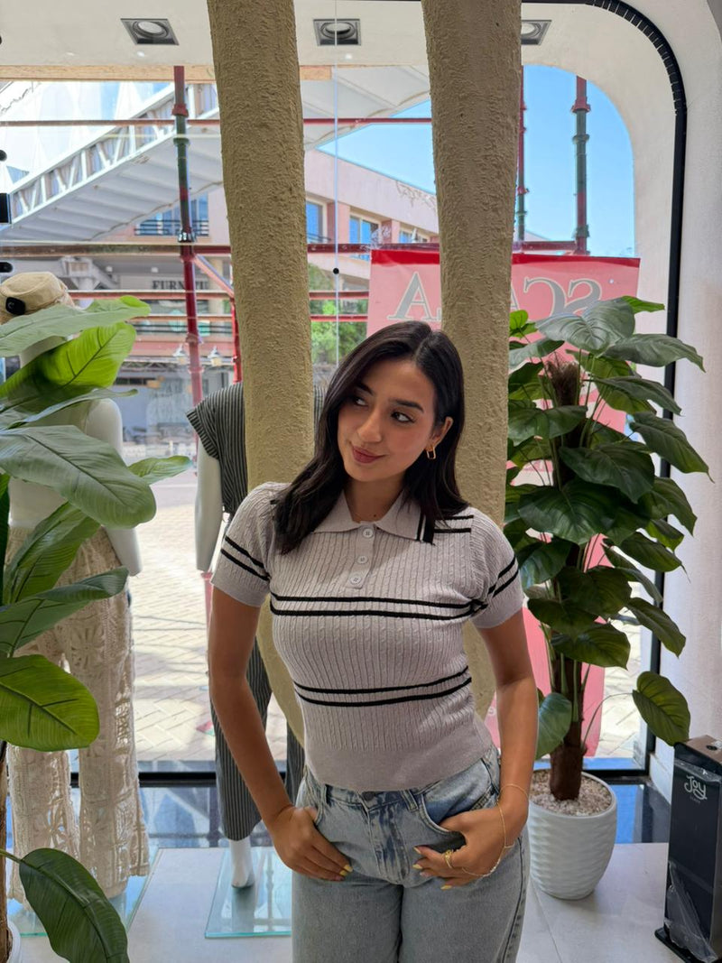 Knitted Polo T-Shirt 12149