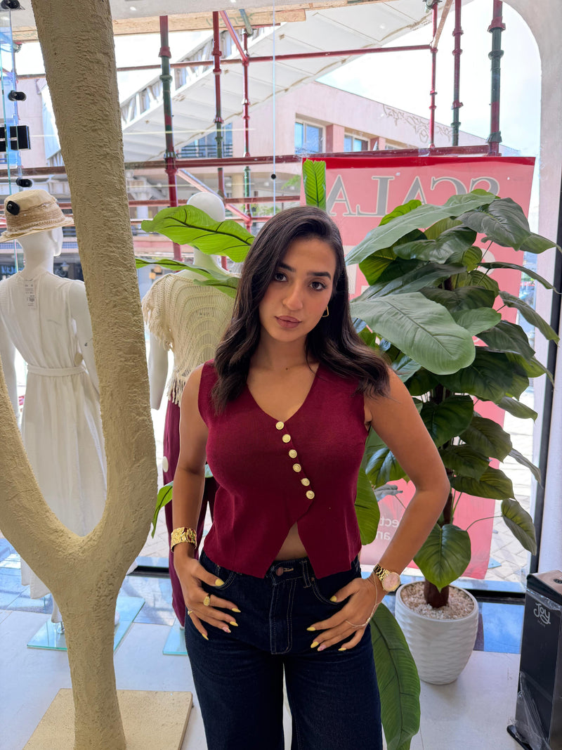 Buttoned Vest 12150