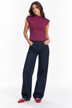 Mock neck tank top 13377