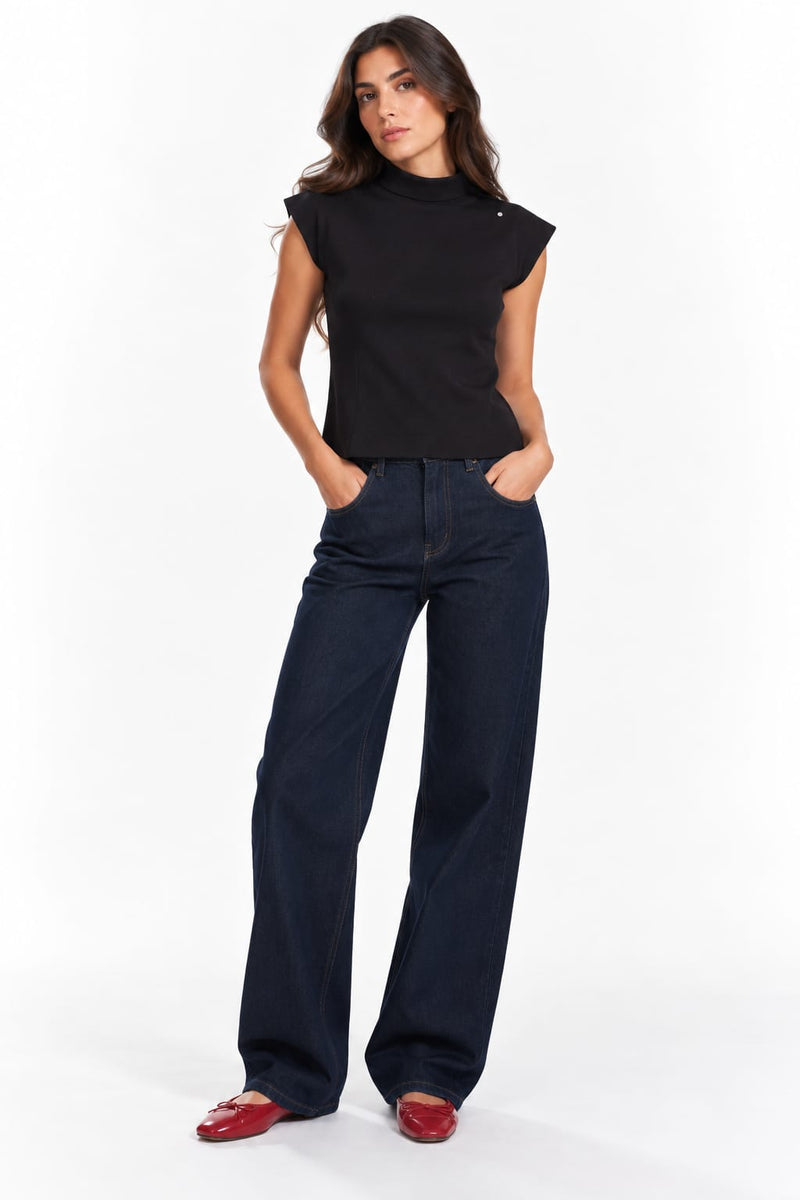 Mock neck tank top 13377