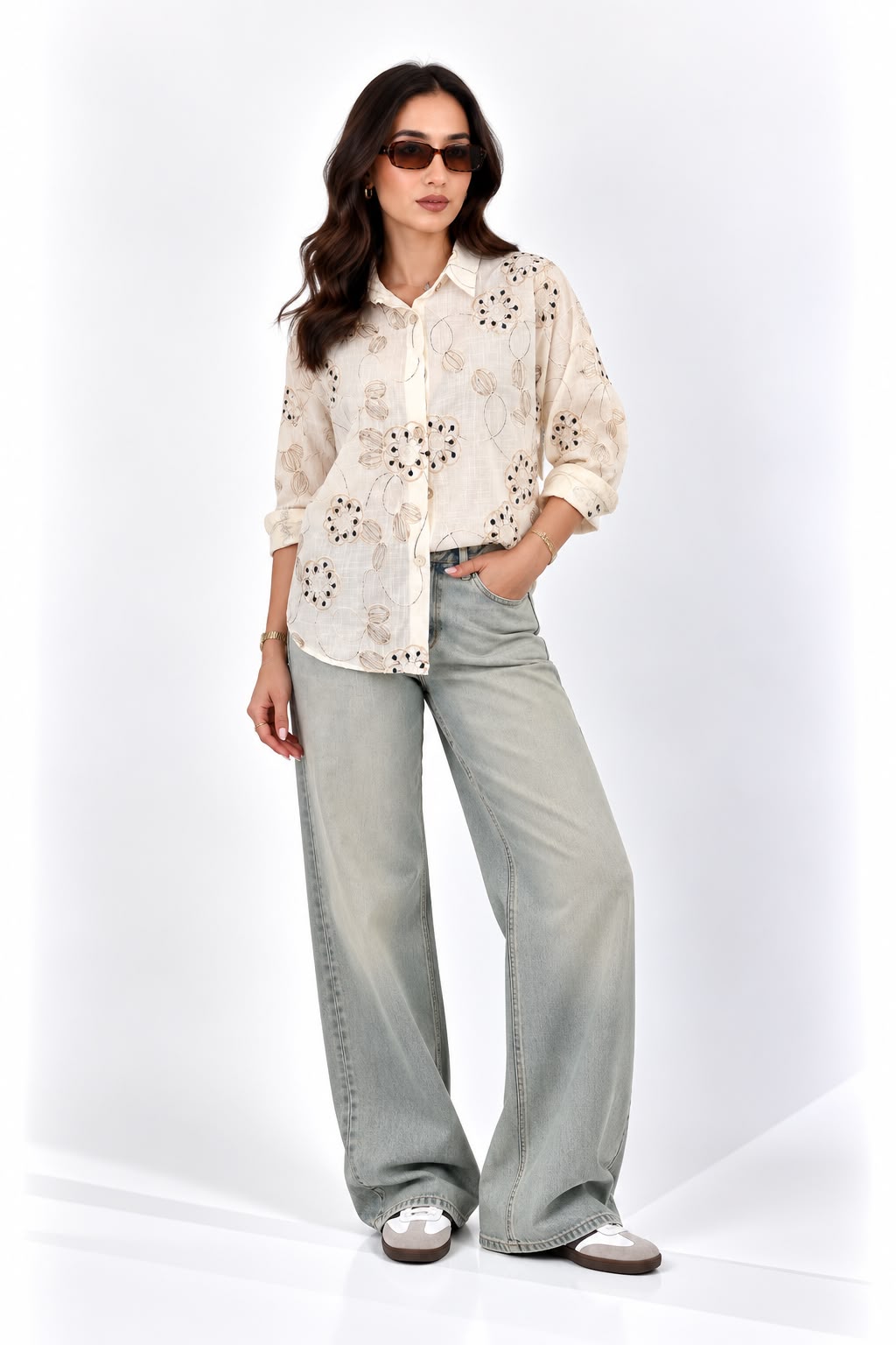 Floral Embroidered Chemise 11600