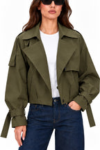 Cropped trench coat 13367