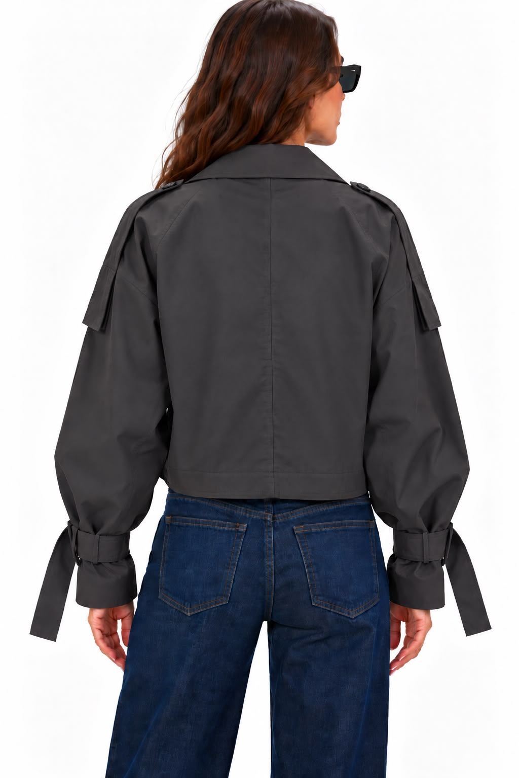 Cropped trench coat 13367