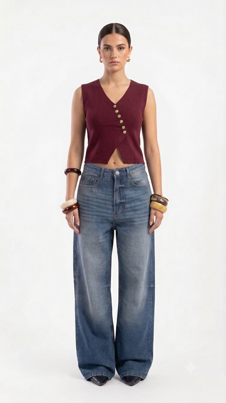 Buttoned Vest 12150
