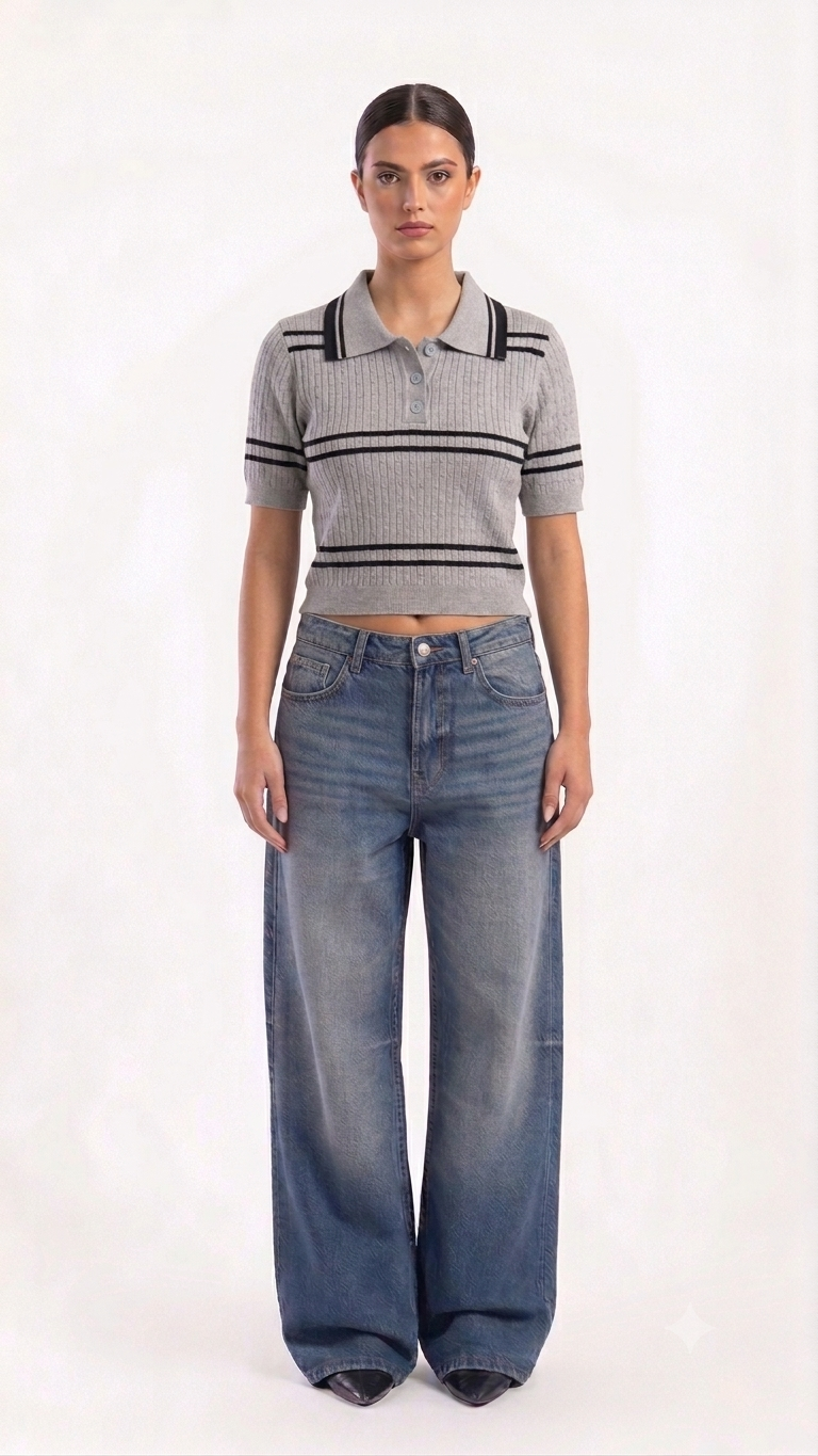 Knitted Polo T-Shirt 12149