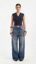 Crisscross Buttoned Vest 12145