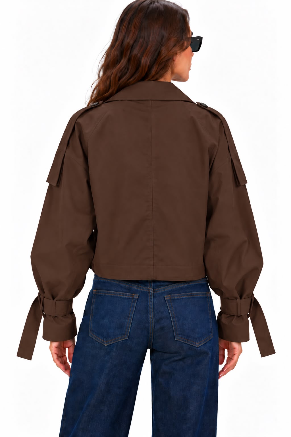 Cropped trench coat 13367