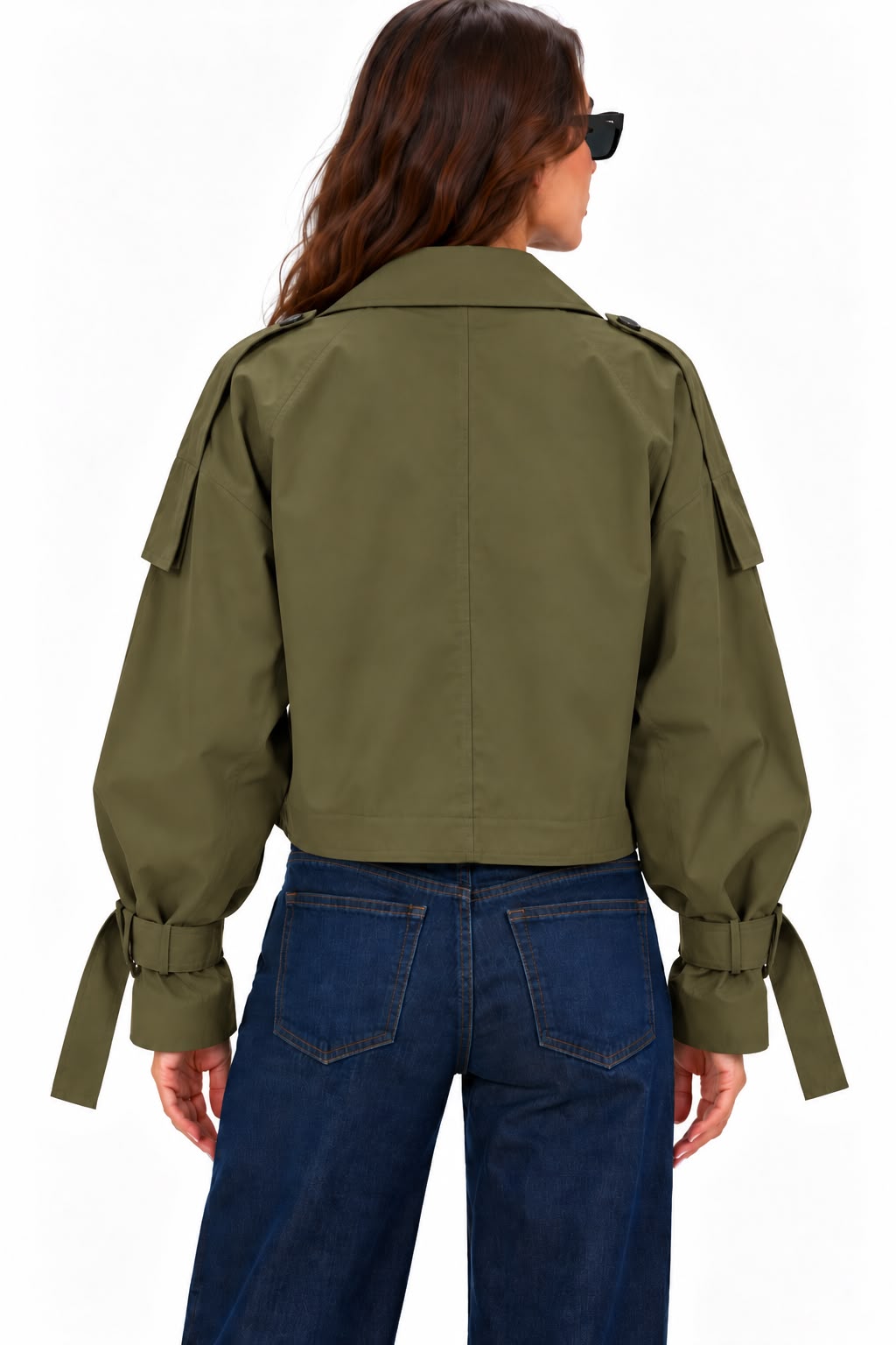 Cropped trench coat 13367