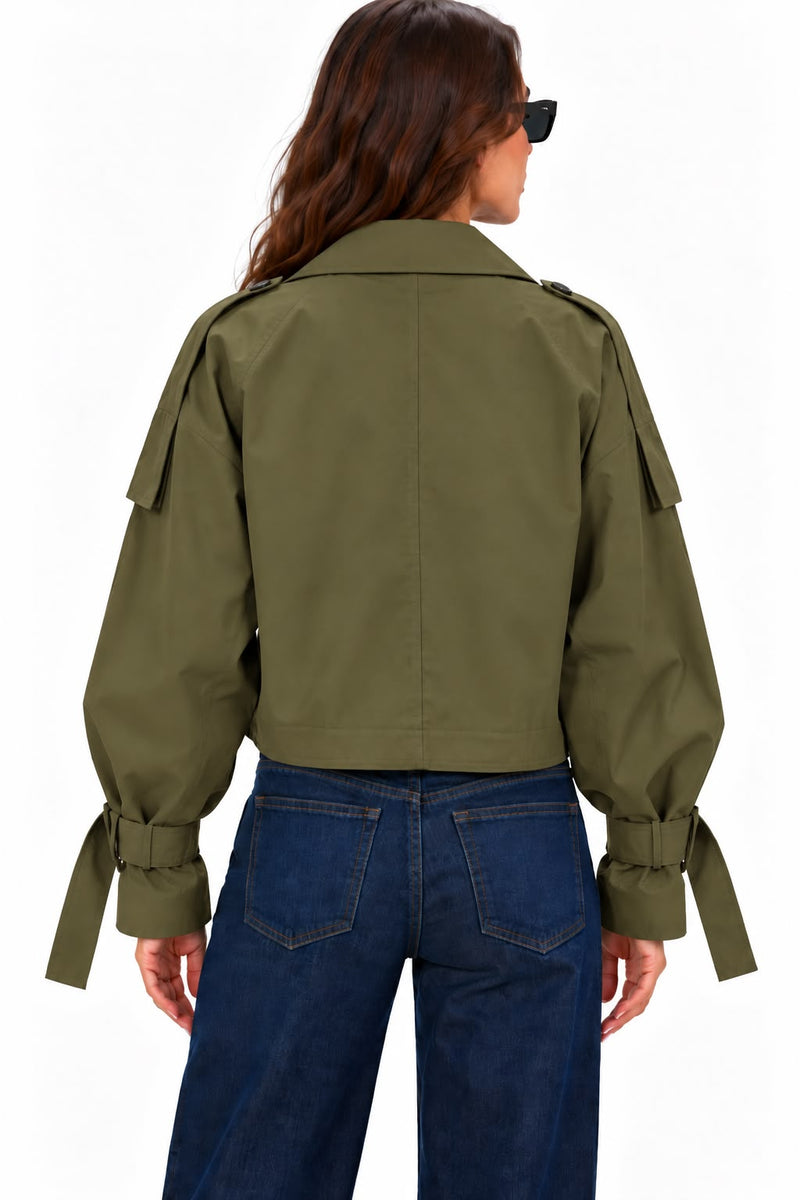 Cropped trench coat 13367
